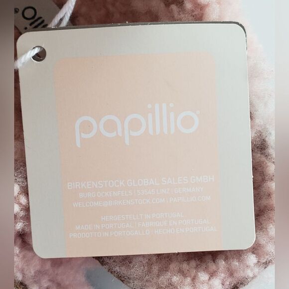 NWT Birkenstock Papillio Big Buckle Teddy Crystal Rose - Picture 15 of 15